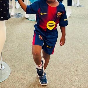 Kids Soccer Costume Set - Red and Blue